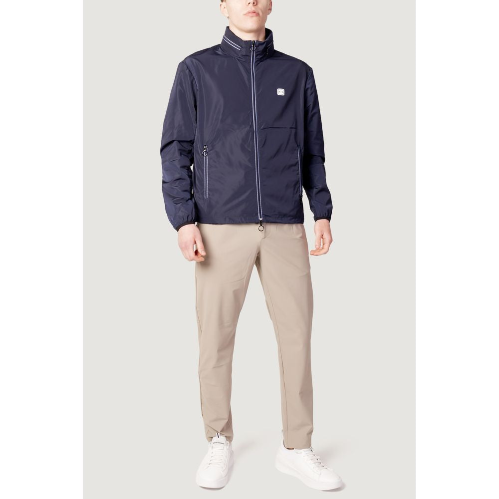 Armani Exchange Blaue Polyester-Shell-Jacke