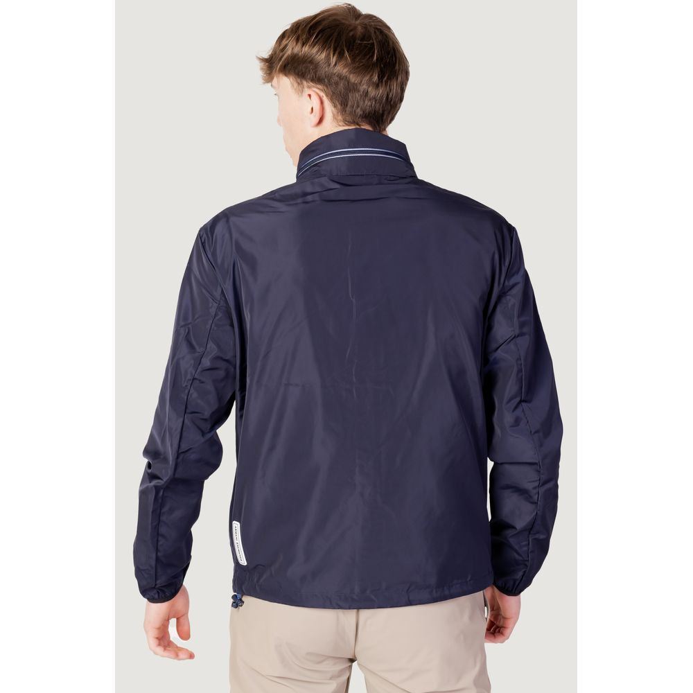 Armani Exchange Blaue Polyester-Shell-Jacke