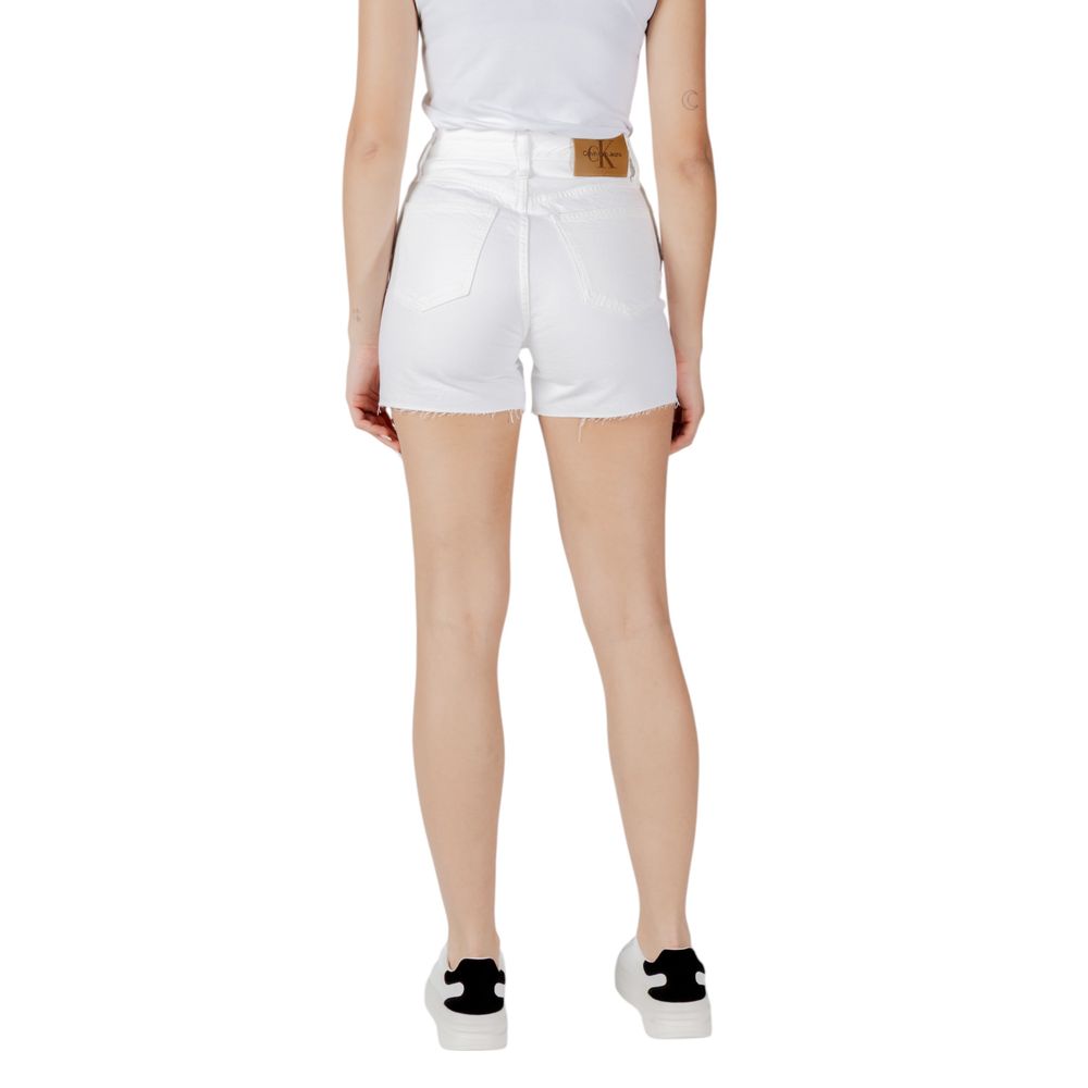 Calvin Klein Jeans Weiße Baumwoll-Shorts