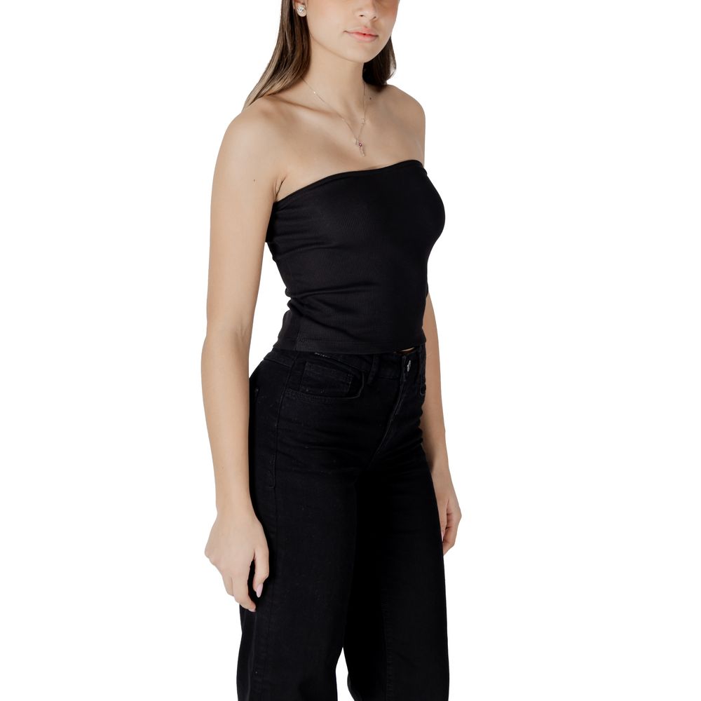 Calvin Klein Jeans schwarzes Top aus recycelter Baumwolle