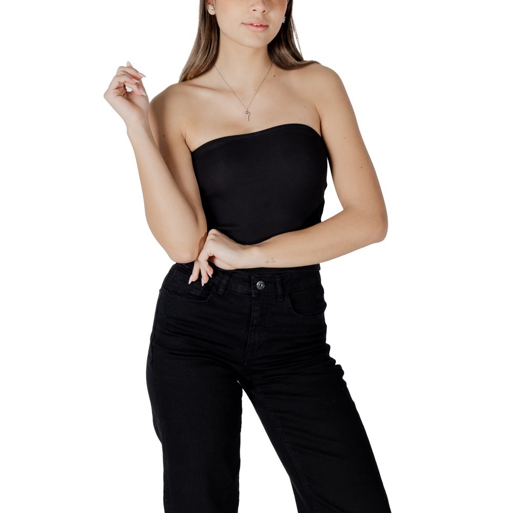 Calvin Klein Jeans schwarzes Top aus recycelter Baumwolle