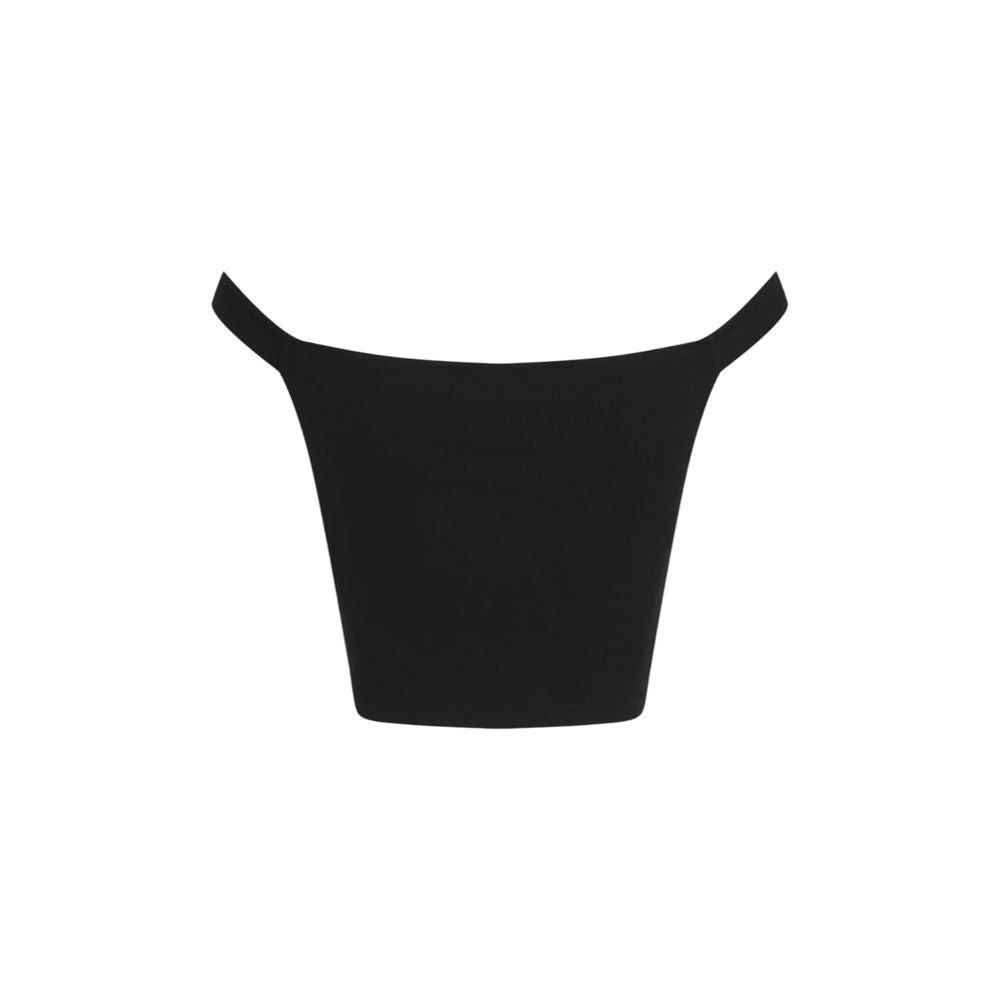 Top noir en viscose de Calvin Klein Jeans, coupe élégante et tissu léger visible sur cette image.