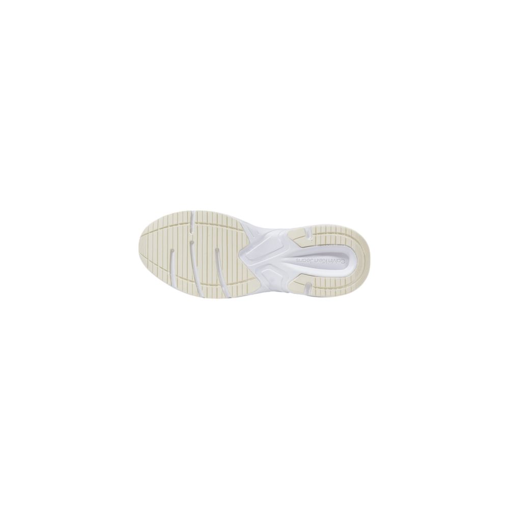 Chaussures de sport en cuir synthétique gris de Calvin Klein Jeans, sneakers athlétiques pour homme.