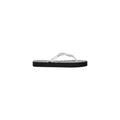 Sandales en caoutchouc noir et blanc Armani Exchange, tongs confortables pour homme, vue de dessus avec semelle texturée.