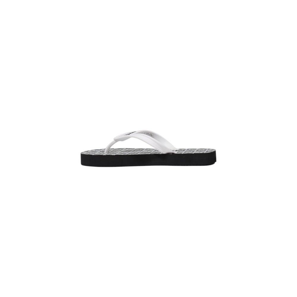 Sandales en caoutchouc noir et blanc Armani Exchange, tongs élégantes pour femme, confortables pour l'été.