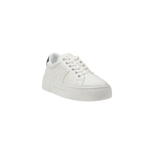Chaussures de sport épaisses en polyester noir de la marque Armani Exchange, baskets chunky élégantes pour hommes.