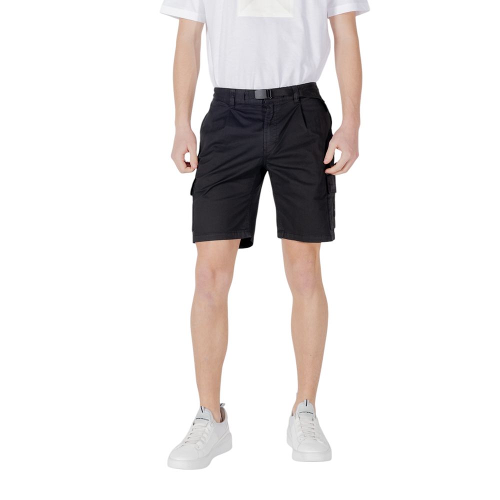 Hugo Boss Schwarze Baumwoll-Bermudashorts