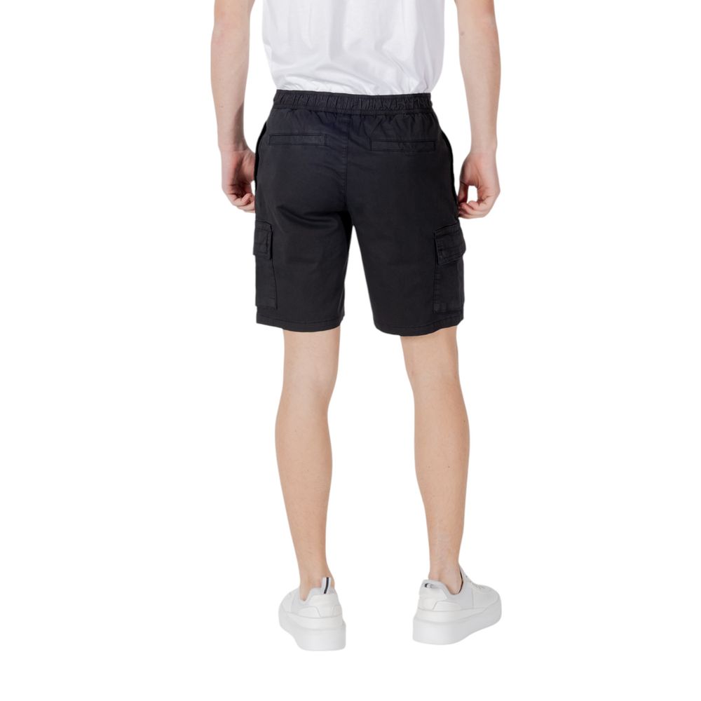 Hugo Boss Schwarze Baumwoll-Bermudashorts