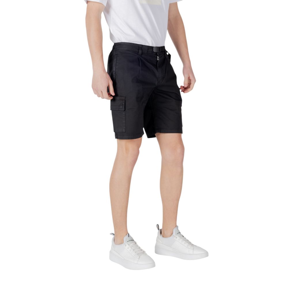 Hugo Boss Schwarze Baumwoll-Bermudashorts