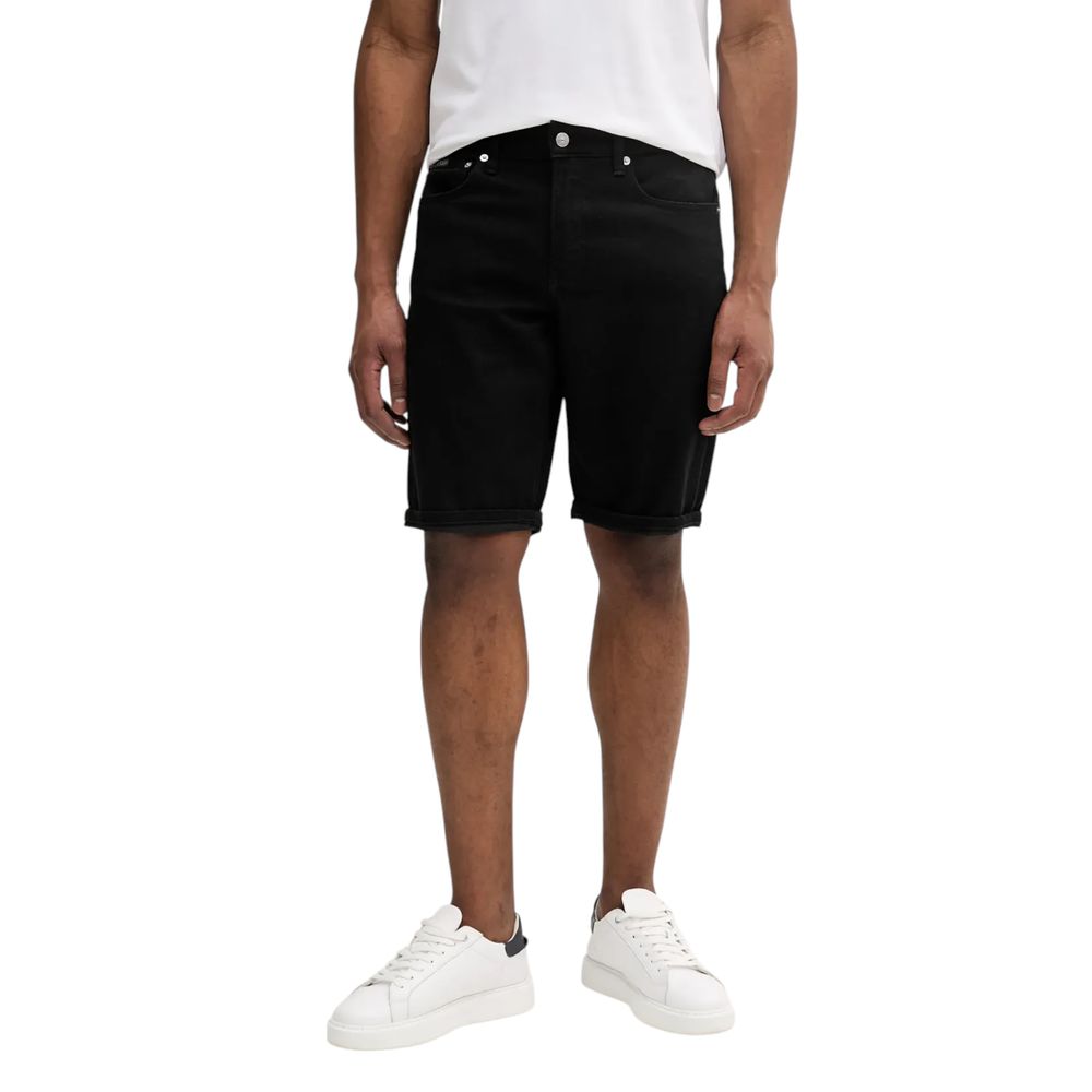 Calvin Klein Jeans Schwarze Baumwoll-Bermuda-Shorts