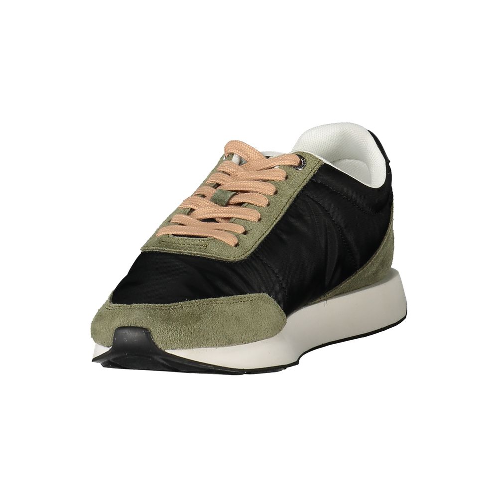 Chaussures de sport pour femmes Calvin Klein en polyester noir, baskets sneakers modernes et confortables.