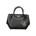 Sac à main Guess Jeans en polyuréthane noir pour femmes, avec design élégant et détails modernes.