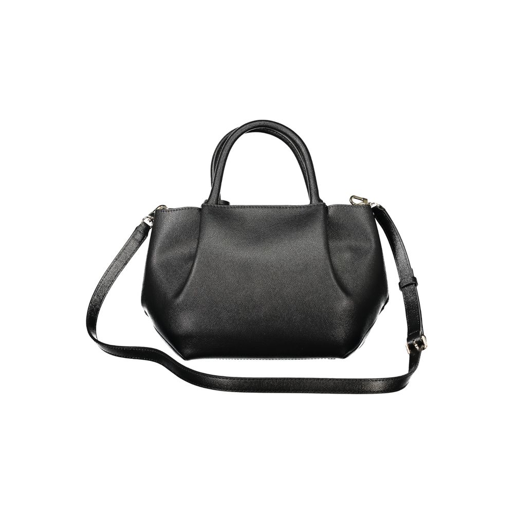Sac à main Guess Jeans femme en polyuréthane noir, design élégant avec détails modernes.