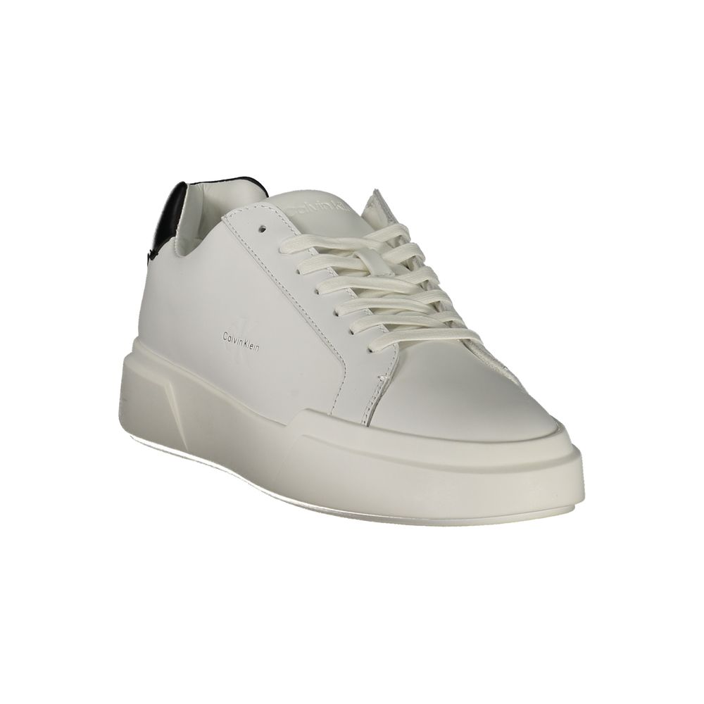 Calvin Klein Bianco Leder Herren Sneaker