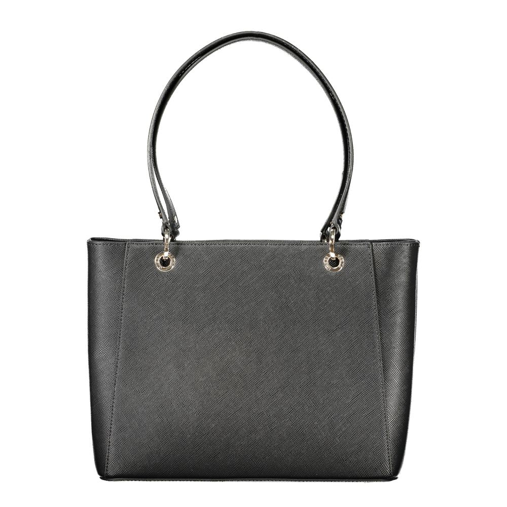 Guess Jeans Damenhandtasche aus schwarzem Polyurethan