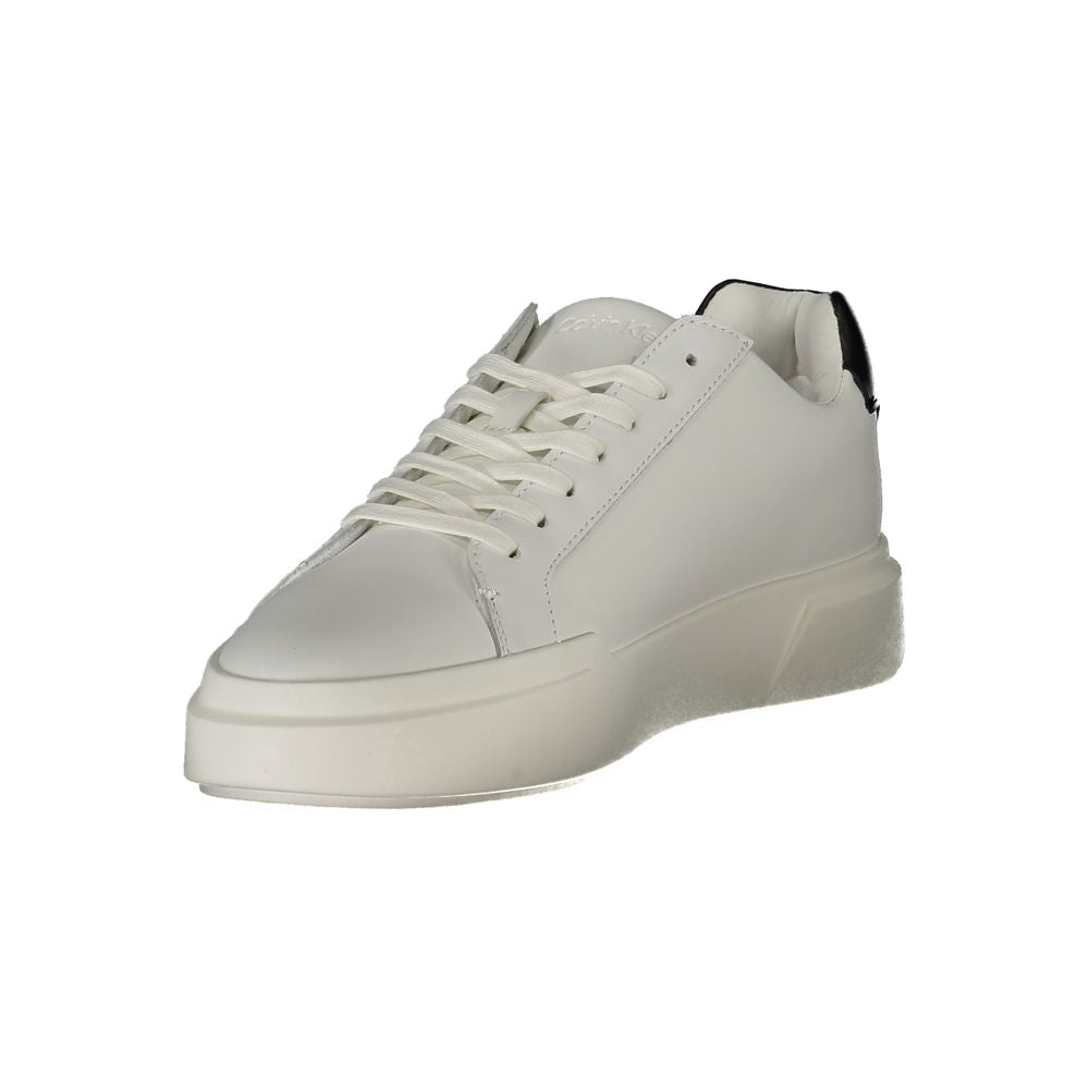Calvin Klein Bianco Leder Herren Sneaker