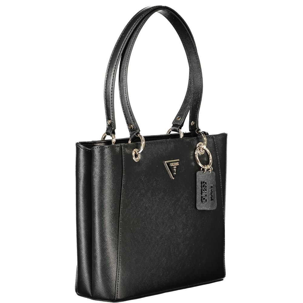 Guess Jeans Damenhandtasche aus schwarzem Polyurethan