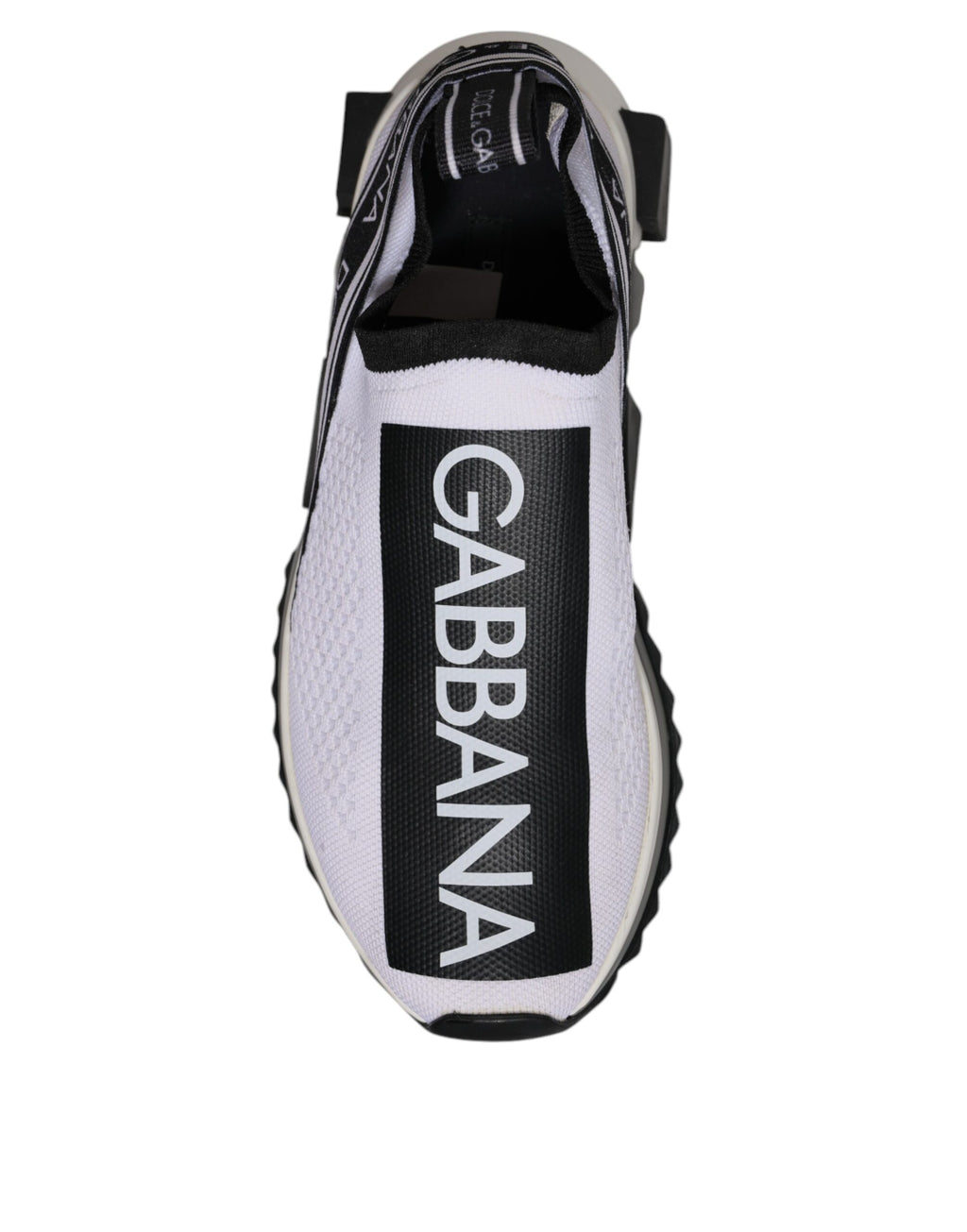 Chaussures slip-on Sorrento Dolce & Gabbana en noir et blanc, sneakers décontractés avec design élégant et confortable.