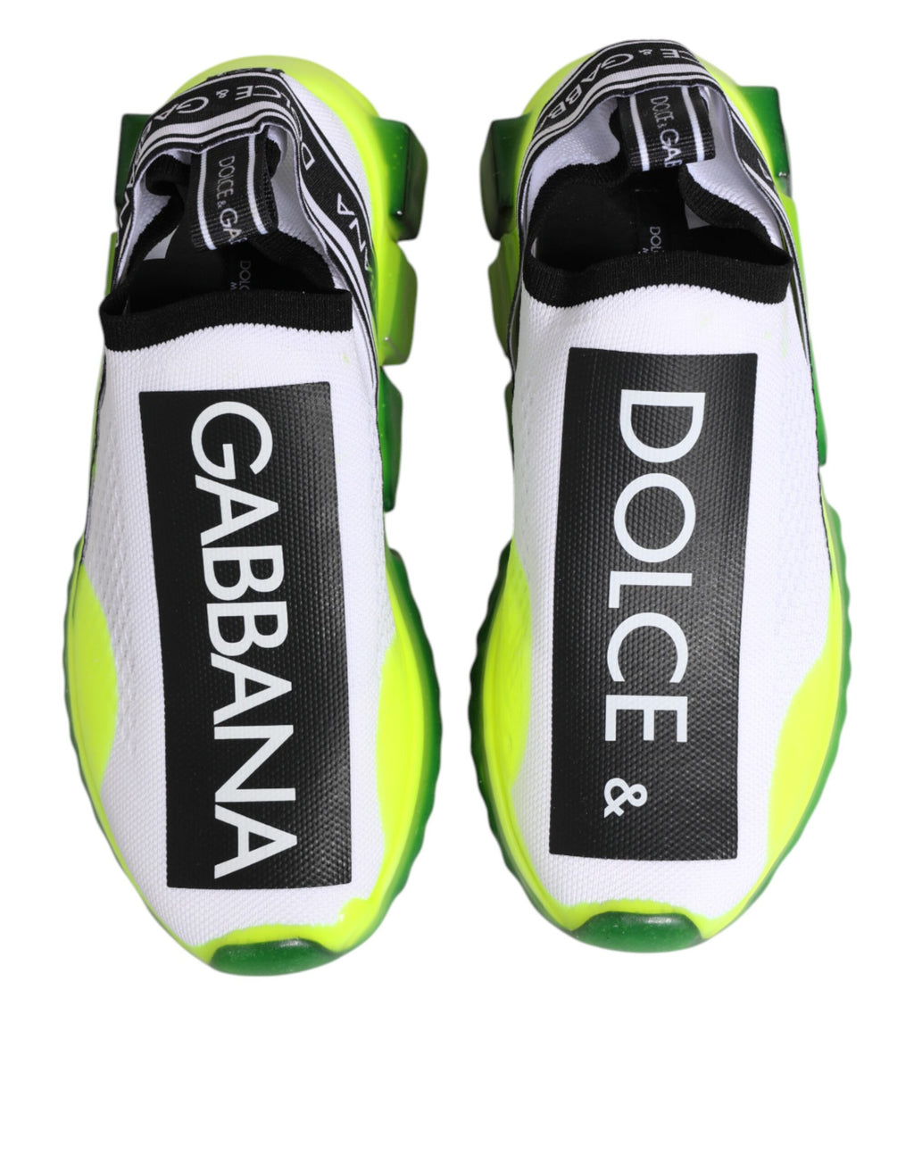 Chaussures Dolce & Gabbana Sorrento en noir et blanc, baskets slip-on élégantes, visibles sur l’image.