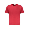T-shirt rouge en coton pour homme de la marque Pepe Jeans, col rond et coupe décontractée.