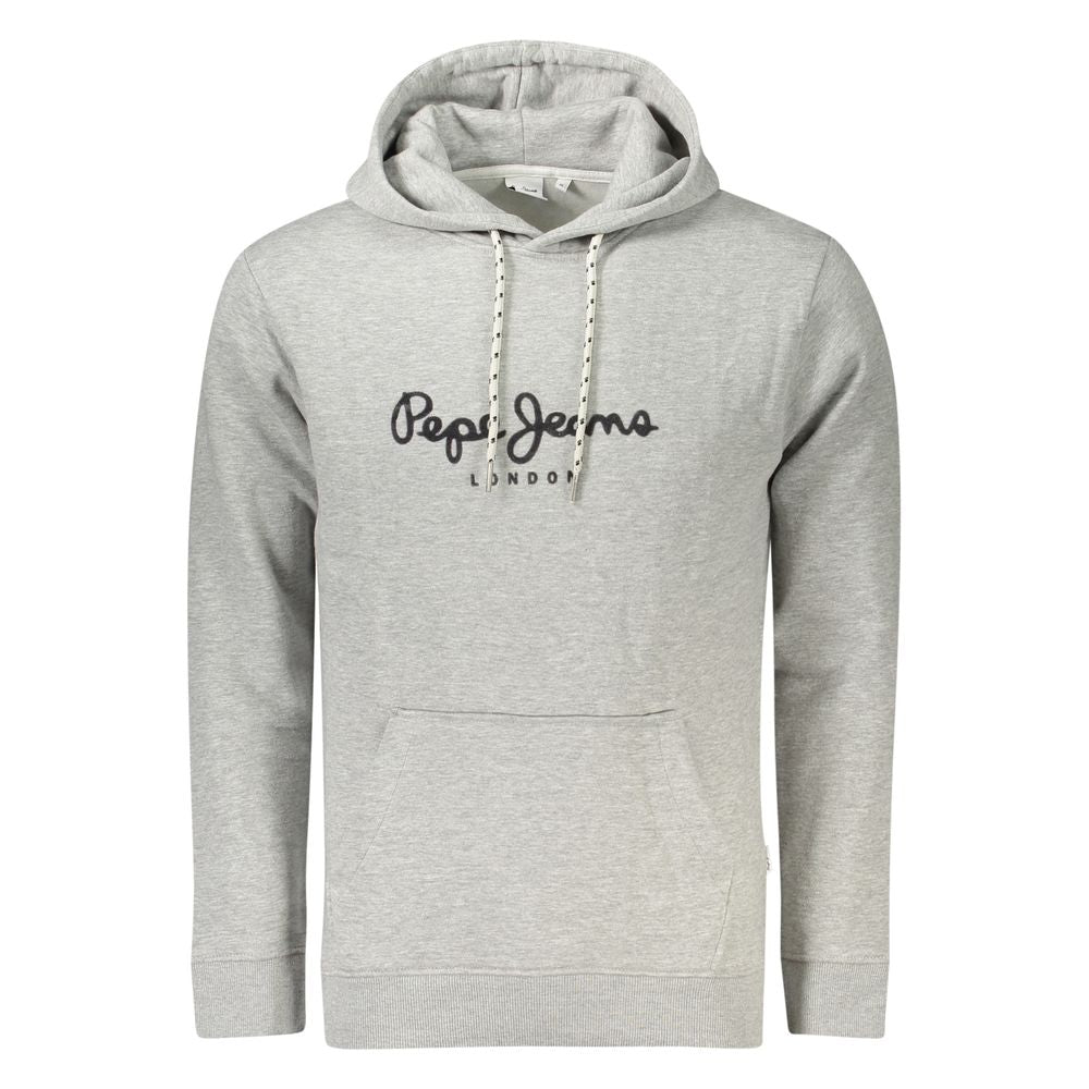 Sweatshirt homme en coton gris de la marque Pepe Jeans, avec col rond et manches longues, porté sur un fond neutre.