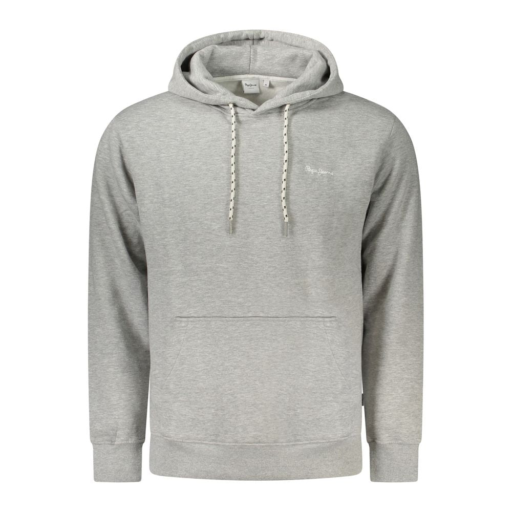 Sweatshirt gris en coton pour homme de la marque Pepe Jeans, coupe décontractée, col rond et manches longues.