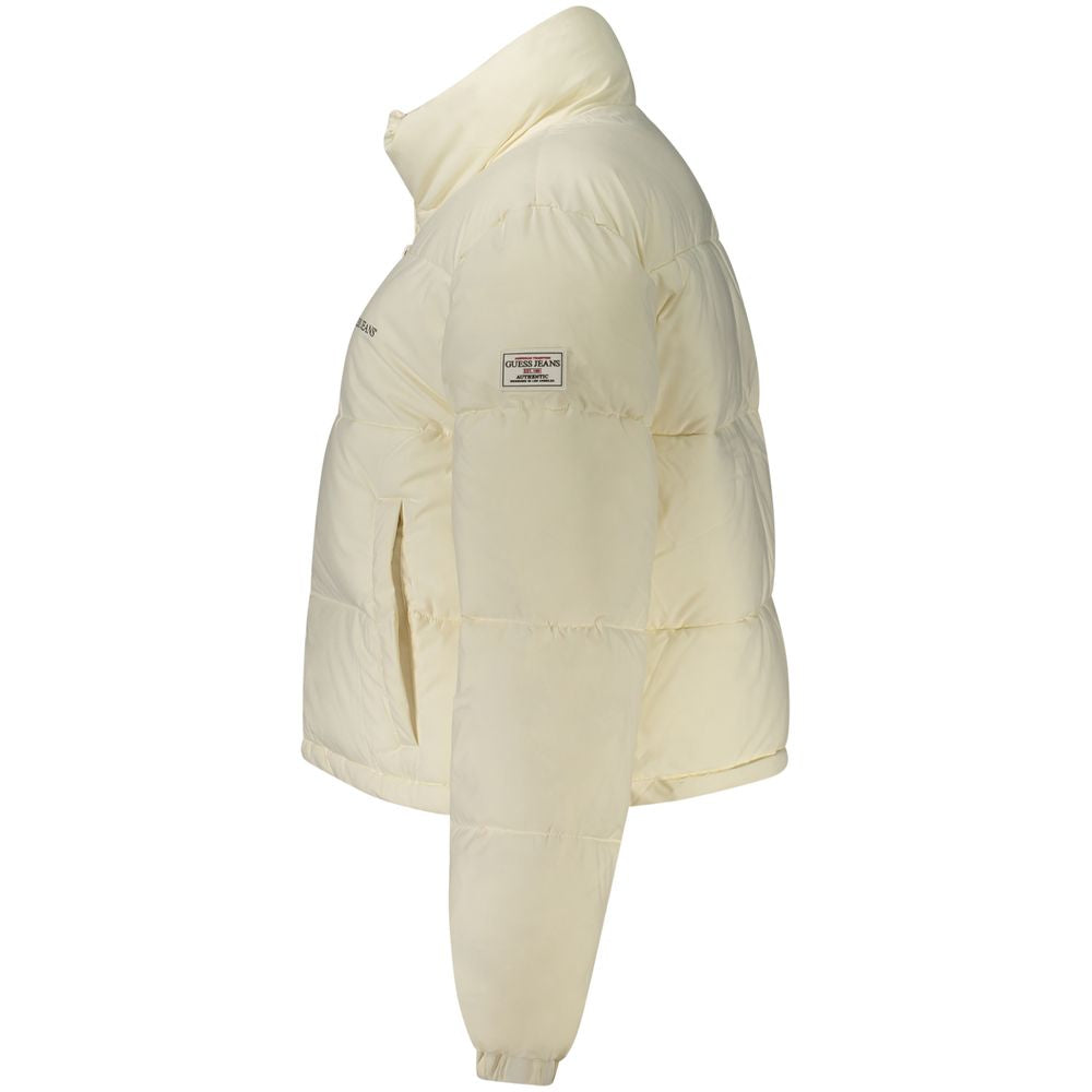 Guess Jeans Bianco Recyceltes Polyester Damenjacke
