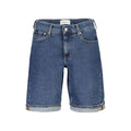 Shorts en coton pour homme Calvin Klein Blu, coupe courte et confortable, avec logo discret sur la jambe.