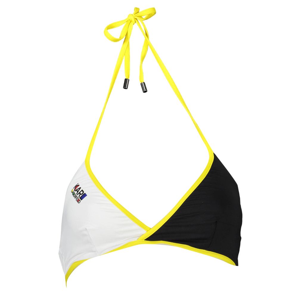 Maillot de bain femme Karl Lagerfeld Nero en polyamide, design élégant noir avec détails modernes.