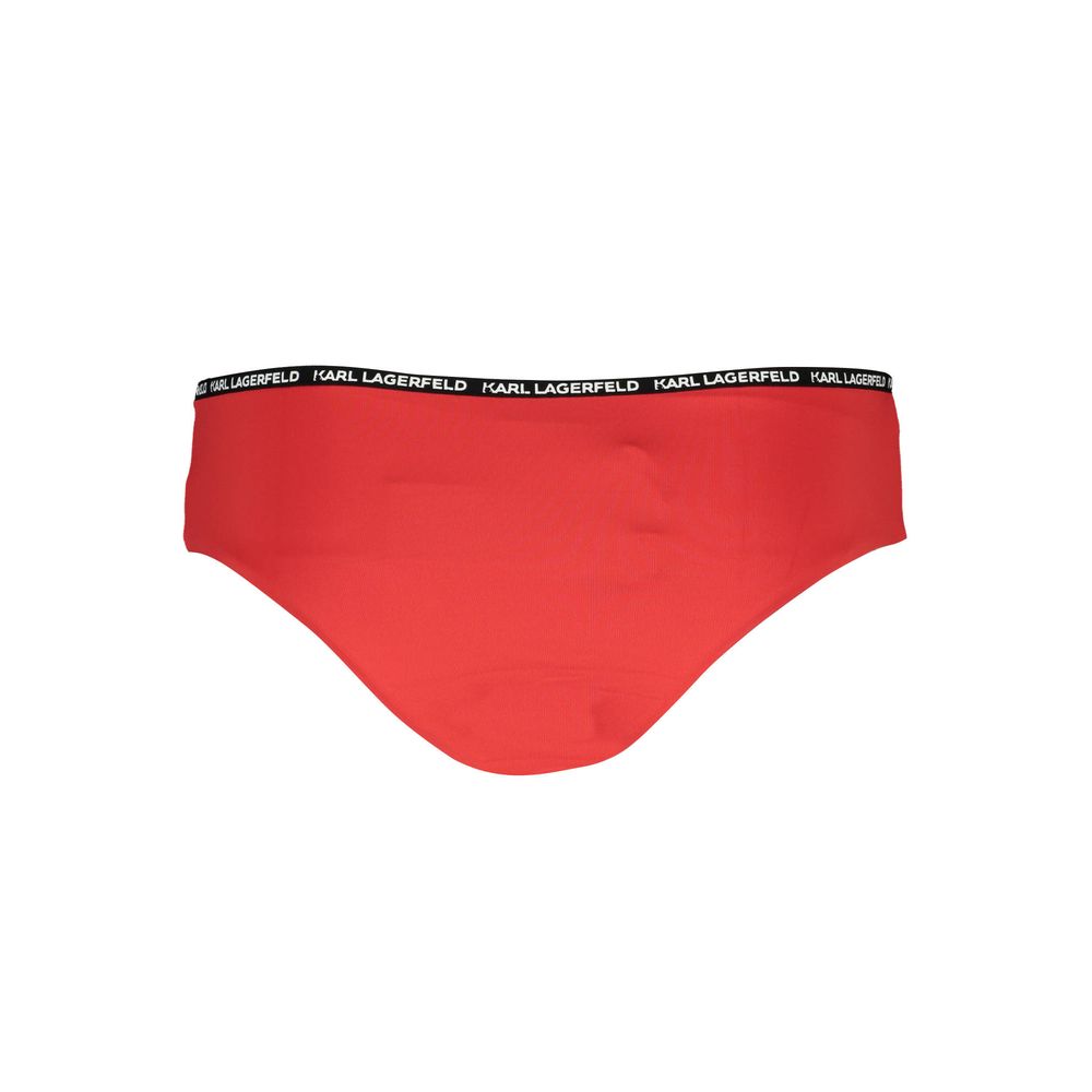 Maillots de bain femmes Karl Lagerfeld Rosso en polyamide avec motif rouge, style élégant et confortable.