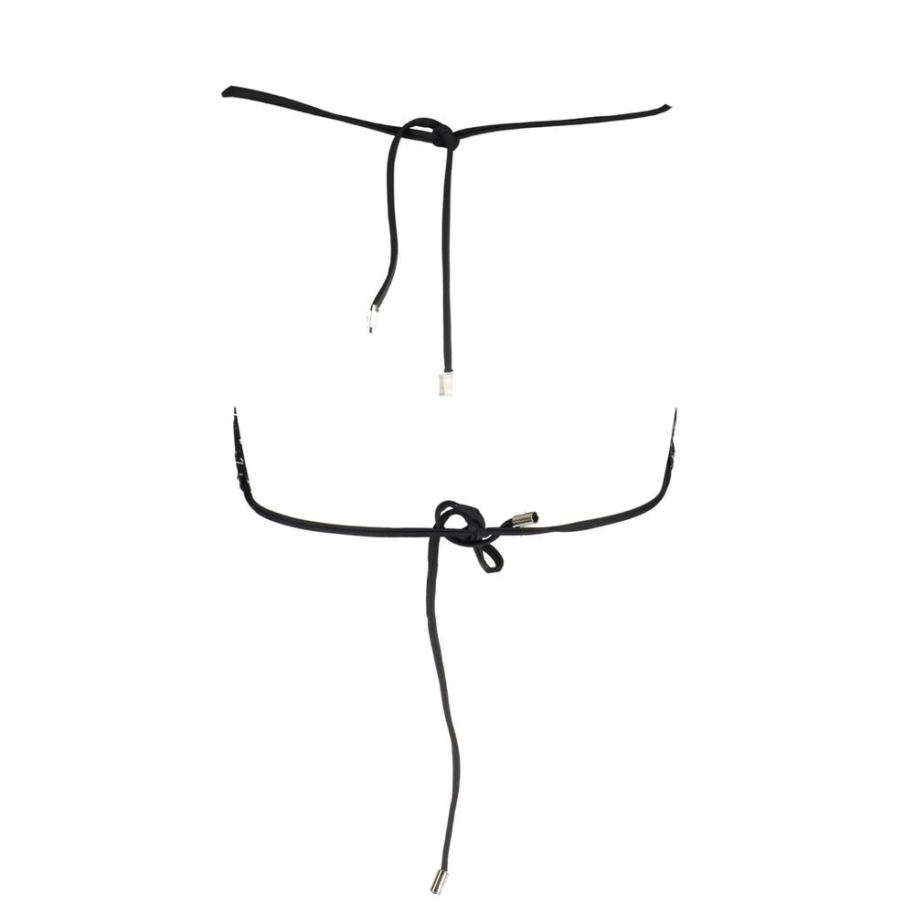 Maillot de bain femme Karl Lagerfeld noir en polyamide, coupe élégante et moderne, adapté pour la plage ou la piscine.