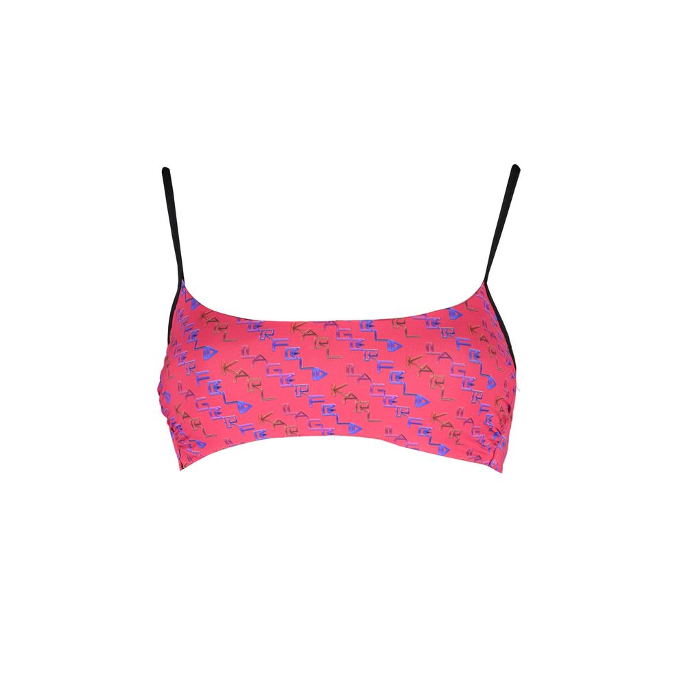 Maillot de bain femme Karl Lagerfeld Rosso en polyamide, coupe élégante et colorée, visible en image.