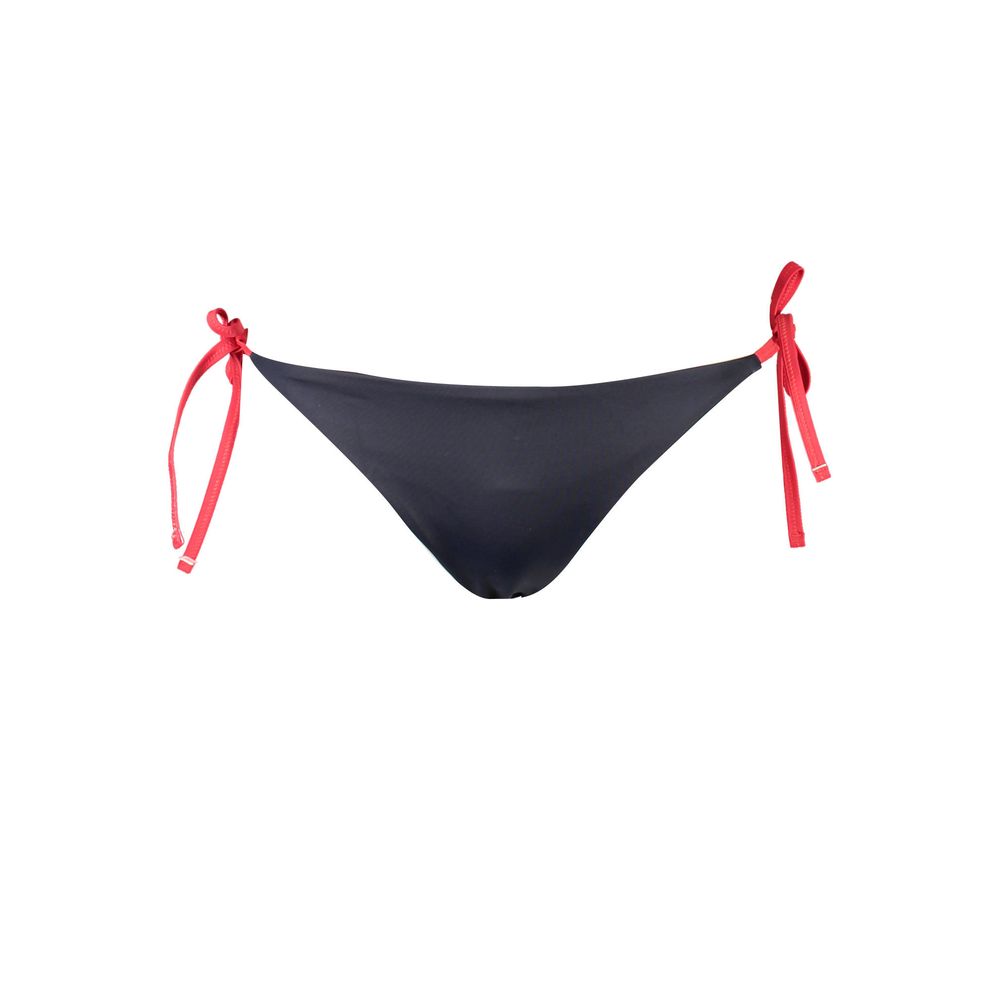Maillot de bain femme Tommy Hilfiger en polyester bleu, coupe bikini, idéal pour la plage ou la piscine.