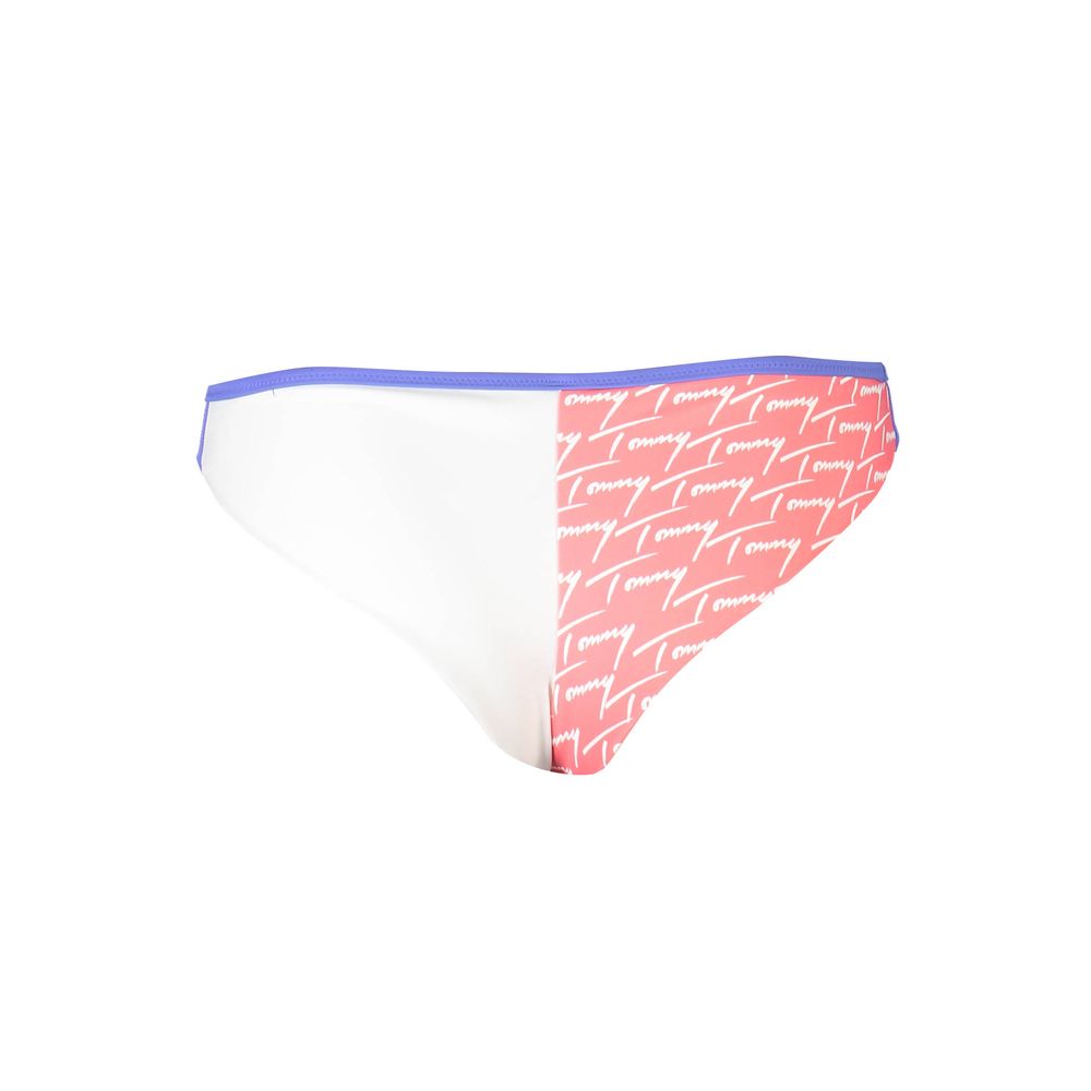 Maillot de bain femme Tommy Hilfiger rose en polyester, slip de bain élégant avec logo, parfait pour la plage ou la piscine.