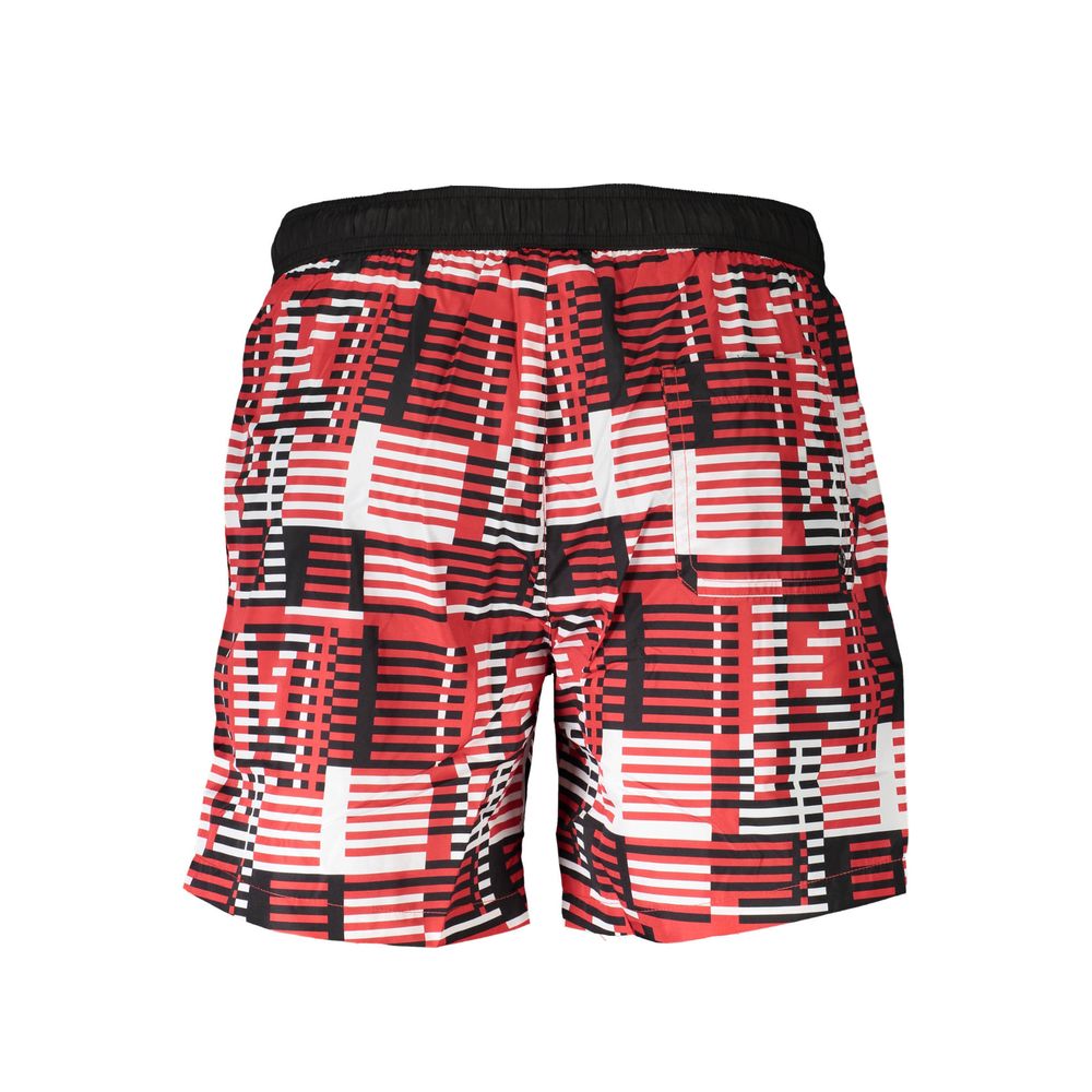 Boxers de bain pour homme Karl Lagerfeld Rosso en polyester, style élégant avec logo visible sur le devant.