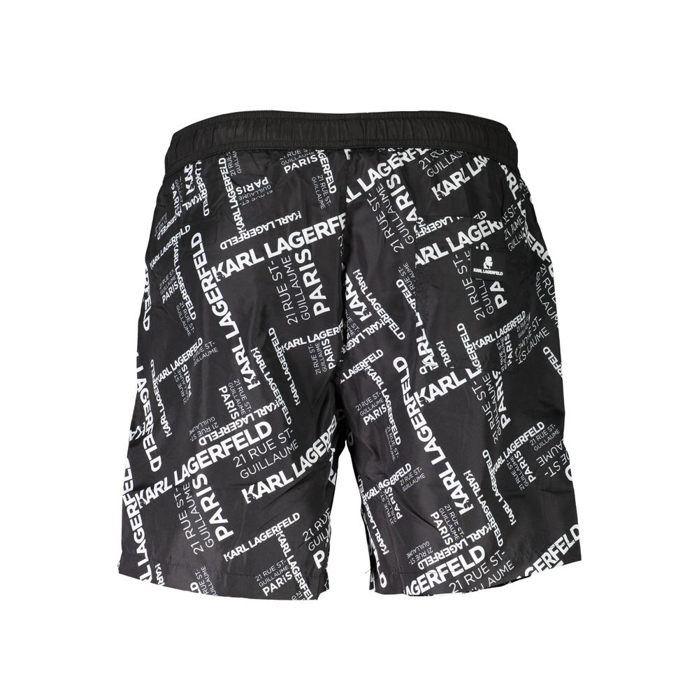 Karl Lagerfeld Badeshorts für Herren, Schwarz, Polyester
