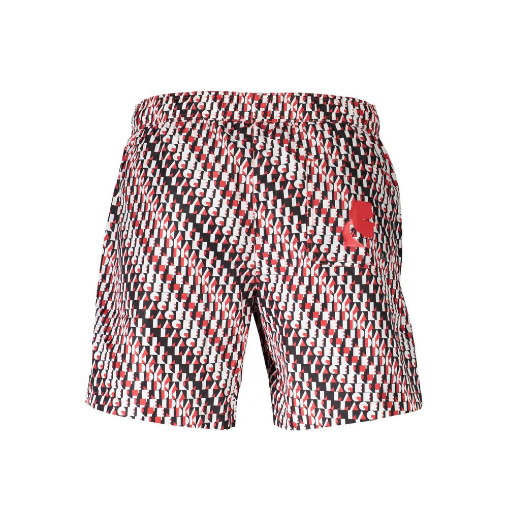 Boxers de bain pour hommes Karl Lagerfeld en polyester noir, coupe classique et confortable, idéal pour la plage ou la piscine.