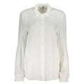 Chemise pour femmes Tommy Hilfiger en viscose blanche, coupe élégante et légère, idéale pour un style casual chic.