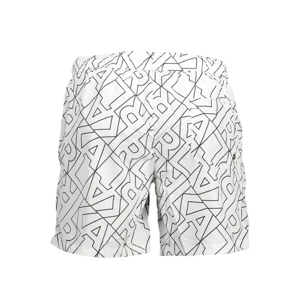 Maillot de bain homme Karl Lagerfeld Bianco en polyester, boxer de natation blanc avec logo de la marque.