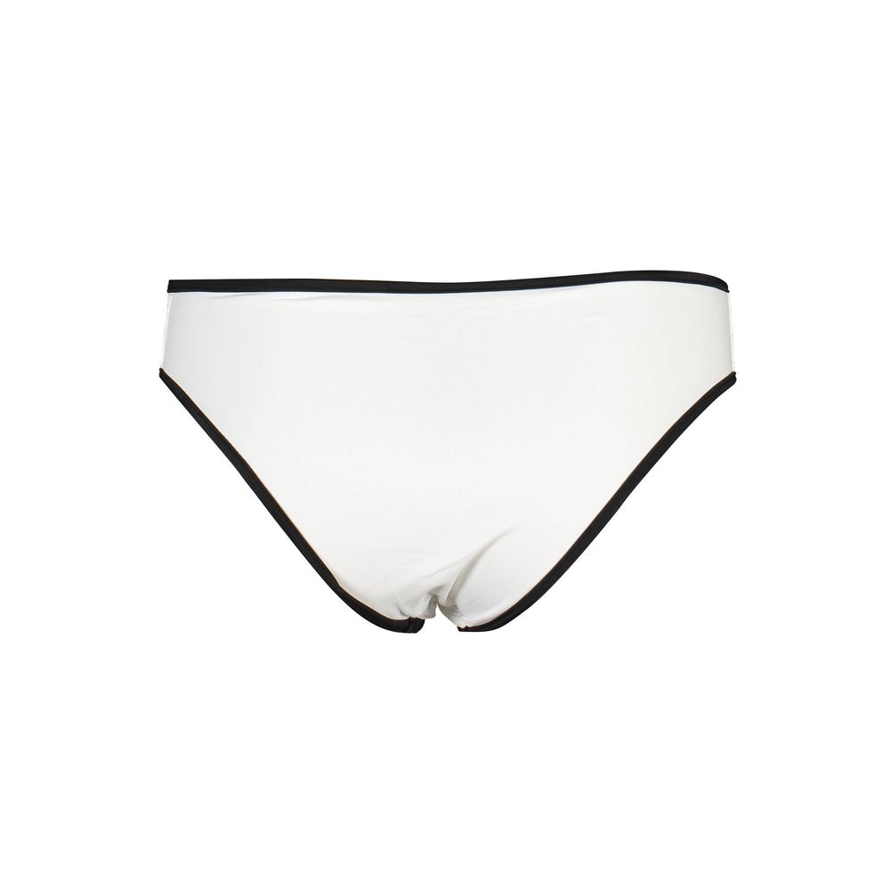 Maillot de bain femme Karl Lagerfeld blanc en polyamide, coupe élégante et moderne, adapté pour la plage ou la piscine.