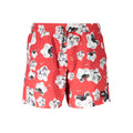 Maillot de bain homme Karl Lagerfeld rouge en polyester, coupe classique avec logo visible, adapté à la plage ou à la piscine.