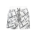 Maillot de bain homme Karl Lagerfeld en polyester blanc, boxer de natation élégant et confortable.