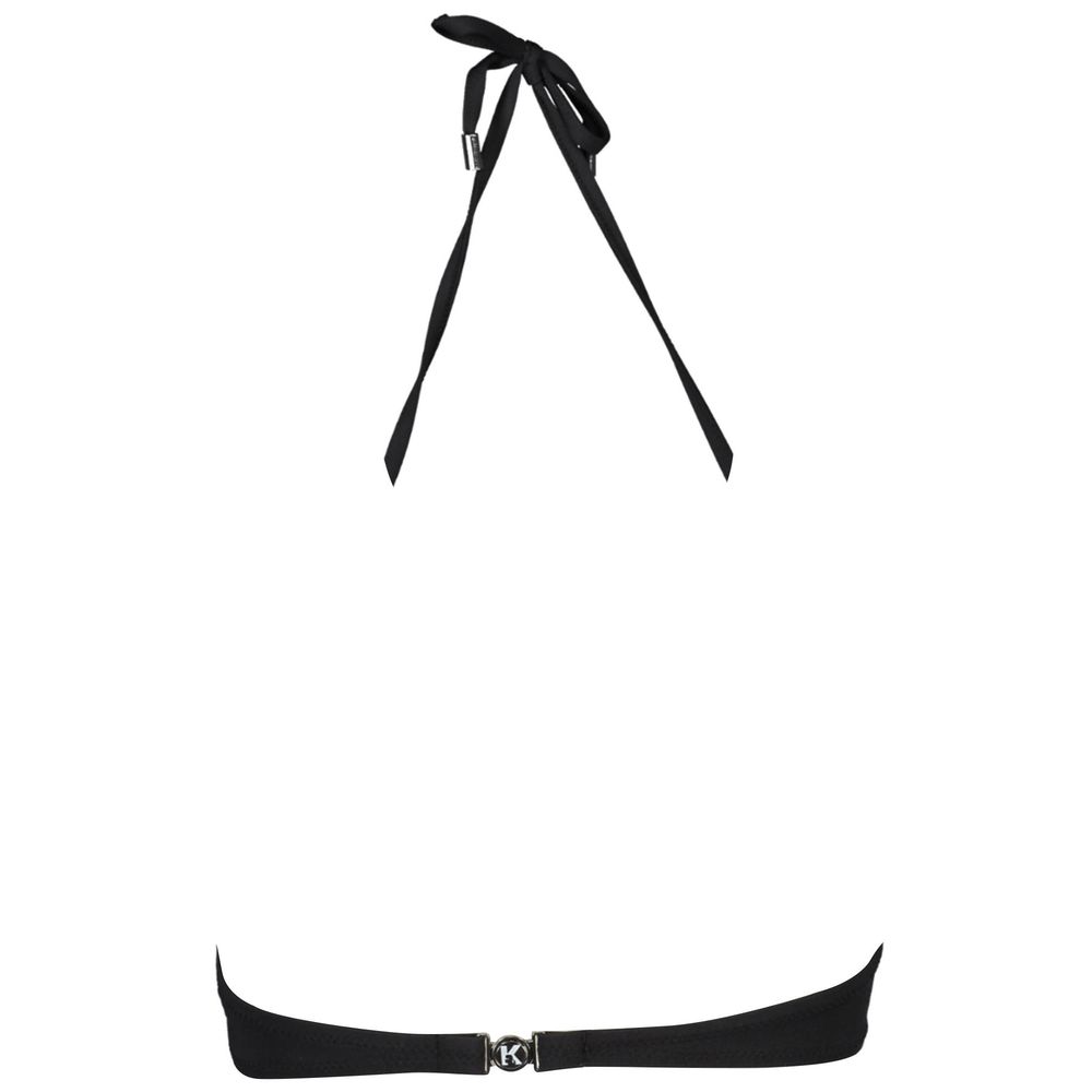 Maillot de bain noir en polyamide pour femmes de Karl Lagerfeld, coupe élégante et moderne, avec logo discret.