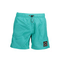 Maillot de bain homme Karl Lagerfeld en polyester vert avec boxer de natation, style élégant et confortable.
