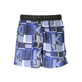 Boxer de bain pour homme Karl Lagerfeld en polyester bleu, style moderne et confortable, avec logo visible.