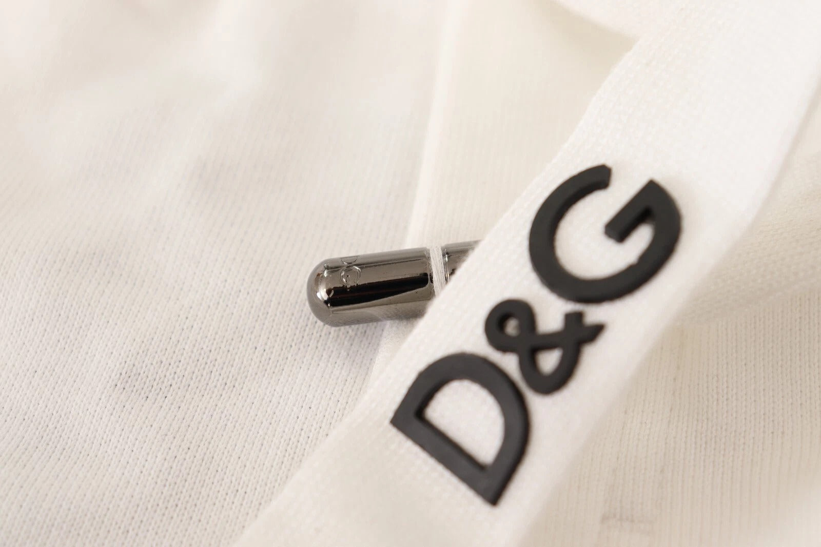 Pantalons de jogging Dolce & Gabbana en coton blanc avec logo brodé, style décontracté et confortable.