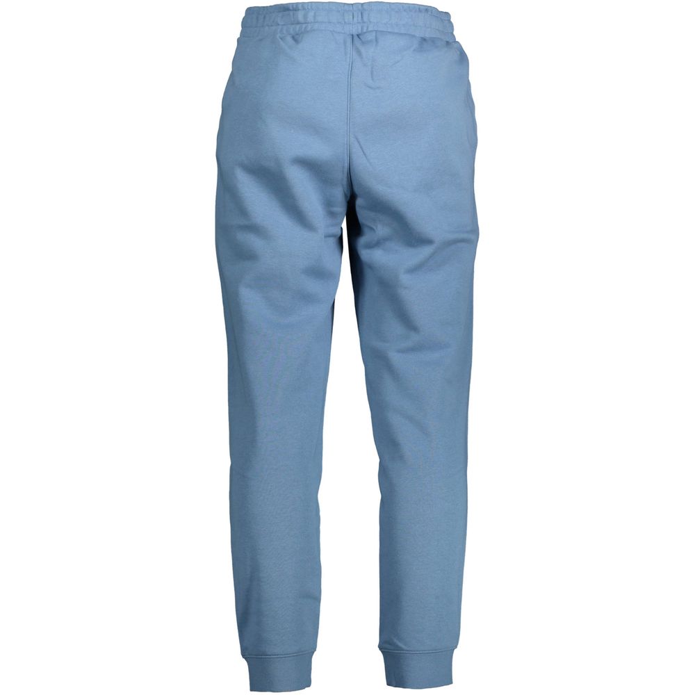 Pantalon de survêtement en coton bleu pour homme de la marque Calvin Klein, doux et confortable, vue de face.