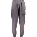 Pantalon de sweat en coton gris pour homme de la marque Calvin Klein, vue de face avec détails du tissu.