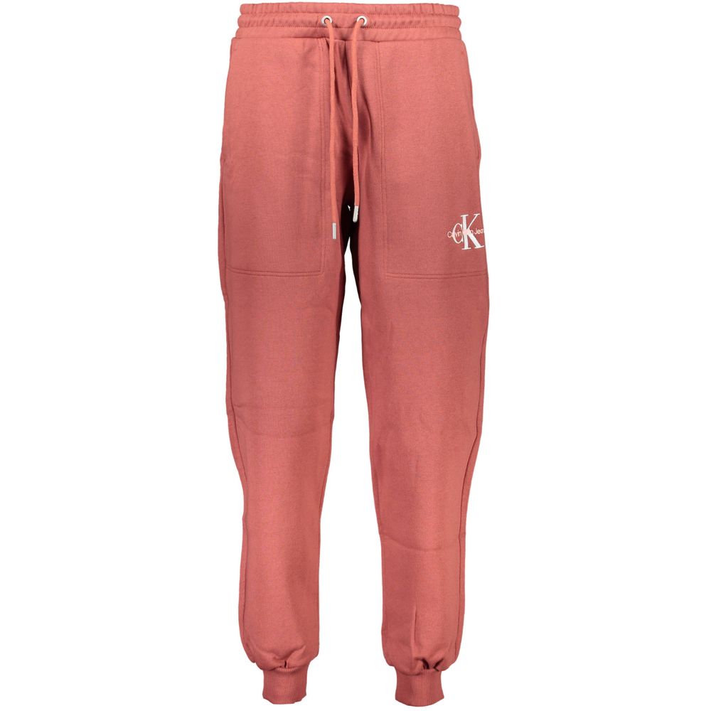 Pantalon de jogging en coton pour femme de Calvin Klein, modèle Rosso, avec coupe décontractée et logo discret sur la jambe.