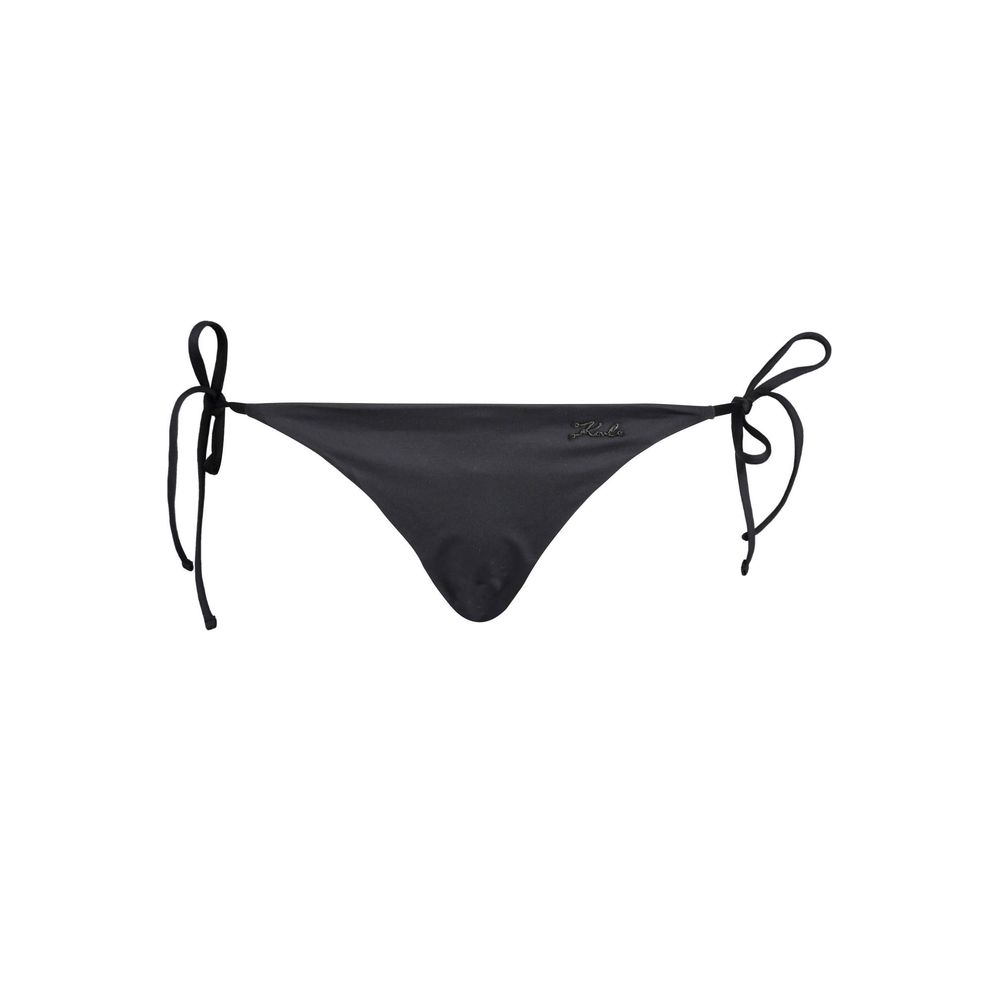 Maillot de bain femme Karl Lagerfeld en polyamide noir, coupe ajustée et élégante, pour la natation ou la plage.